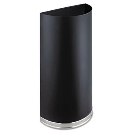 Pinpoint Half-Round Receptacle  Half-Round  Steel  12 .5 gal  Black PI730189